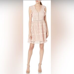 🔴Elegant Pink Lace Dress size XS‎